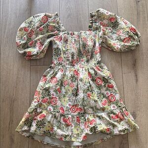 Moodie Floral Mini Dress with Puff Sleeves